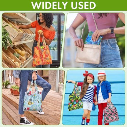Paterr 50 Pack Reusable Grocery Bags Foldable Shopping Tote