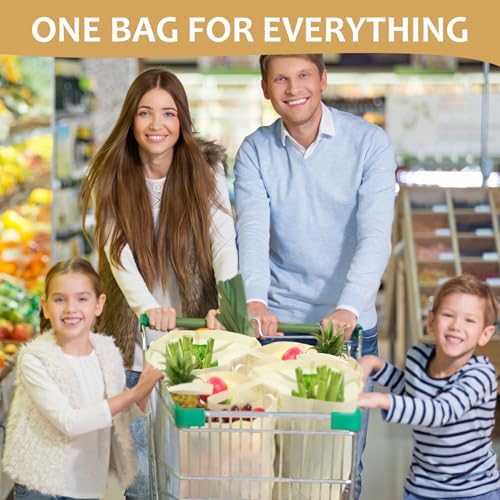 50 Pcs 50 Pcs Reusable Tote Bag with Handles Bulk 16.1'' X 6.3'' X 11.8'' Extra Large Non Woven Grocery Shopping Bags for Boutiques Retail Store(Beige)