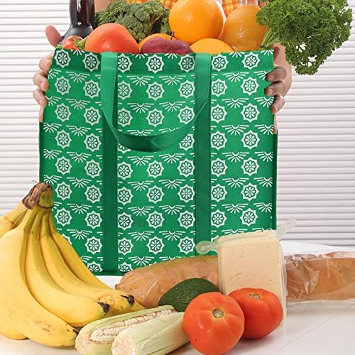 Frcctre 12 Pack Reusable Grocery Bags, Large Foldable Shopping Tote Bags with Long Handles Heavy Duty Reusable Bags for Shopping Groceries Clothes - 6 Assorted Colors