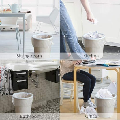 Small Trash Bags 1.2 Gallon, Biodegradable Gallon Waste Bag, Mini Compostable Strong Bathroom Wastebasket Can Liners Garbage Bags for Home Office Kitchen Fit 5 Liter 5L, 1 Gal, (120 Counts,White)