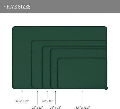 Reopet Waterproof Pet Feeding Mat with High Raised Edges, Heavier and Thicker Placemats for Cat Dog Water Bowl with BPA Free, Dogs Cats Food Mats for Messy Drinkers to Prevent Spill and Protect Floors