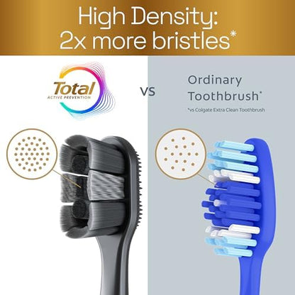 Colgate Total Whitening Charcoal Toothbrush, Soft, Black, 2 Pack
