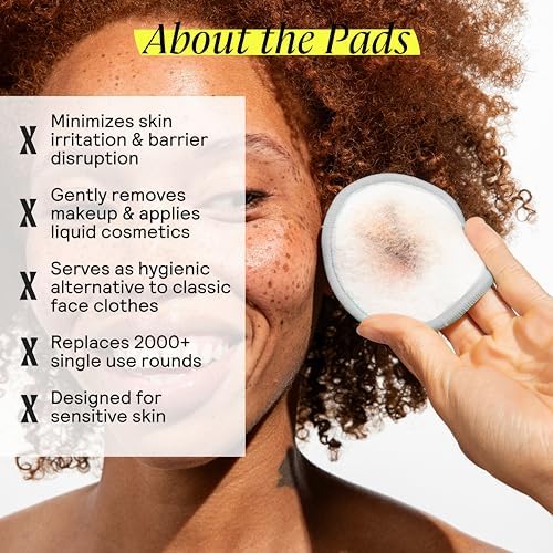 Untoxicated Ultra Soft Cleansing Pads - Double-Layered Reusable Bamboo Terry Rounds - Makeup Removal & Skincare for Sensitive Skin - Soft & Durable - Includes Washable Storage Bag - 10CT