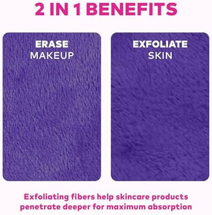 The Original MakeUp Eraser PRO, Effortlessly Remove All Makeup Using Only Water, Including Waterproof Mascara, Eyeliner, Foundation, Lipstick, Sunscreen,and More! Queen Purple, 1 ct.