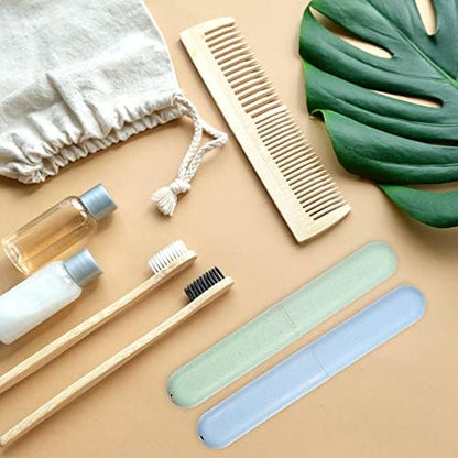 VOCOSTE 2Pcs Toothbrush Case, Green & Blue