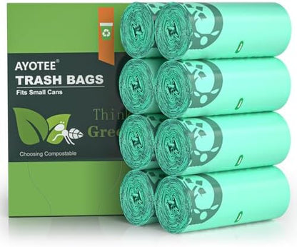 AYOTEE 200 Count 1.2 Gallon Small Biodegradable Trash Bags, Compost Bags
