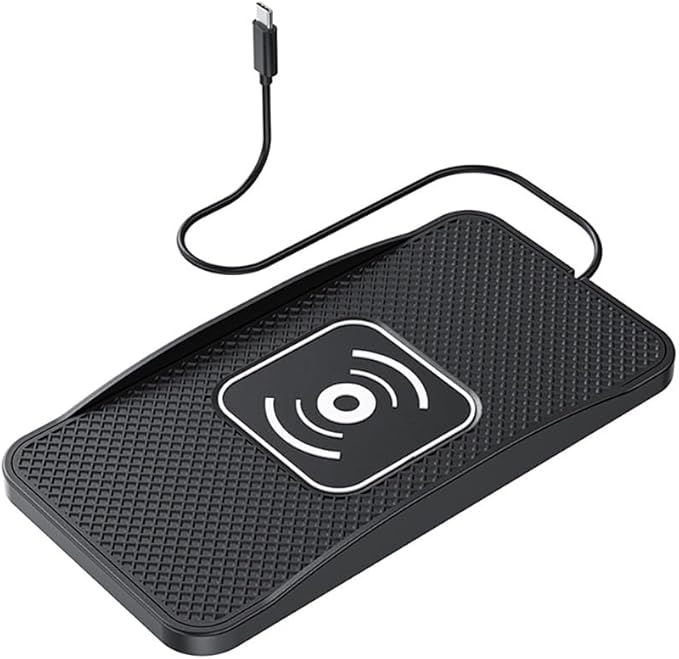 Wireless Car Charger Pad for Ford F-150 Lightning 2022-2025, Type-C/USB 20W Car Wireless Charger Non-Slip Phone Charging Pad Car Accessories,A 30cm Cable Type-C Plug