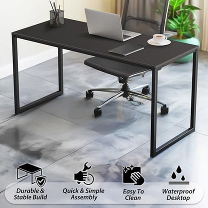 SHW Mission 40-Inch Home Office Computer Desk, Black