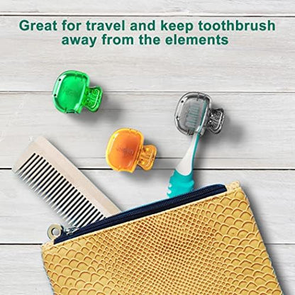 Mspan Electric Toothbrush Cover Cap: Brush Head Protector Cute Plastic Clip Pod - Toothbrush Travel Case for Traveling & Home - 4 Packs