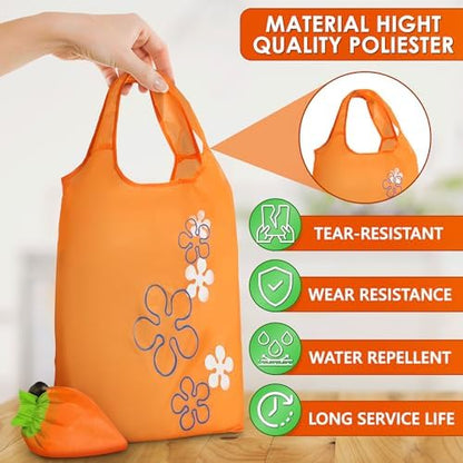 5 Pcs Reusable Grocery Fruit Bags, 15"x15", Washable Tote Bag (5 Colors)