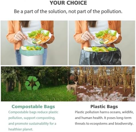 AYOTEE 1.2 Gallon Small Trash Bags Compostable Garbage Bags, 125 Count