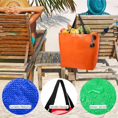 12 Pieces Reusable Grocery Bags, XL Heavy Duty Plastic Shopping Bag