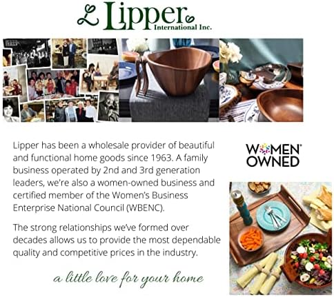 Lipper International Bamboo Wood Utensil Holder Storage Box for Cooking Tools, Makeup, or Office Supplies, 4" x 9 1/4" x 3" | (Pack of 6)