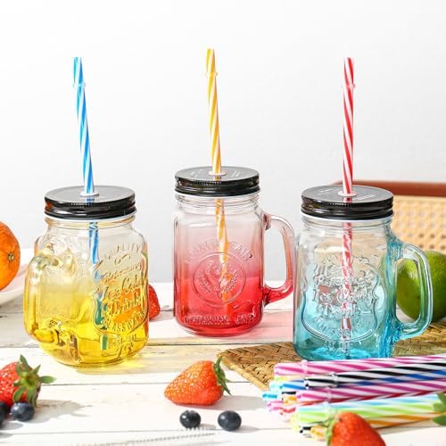 25 Pack 9.05" Plastic Reusable Replacement Drinking Straws