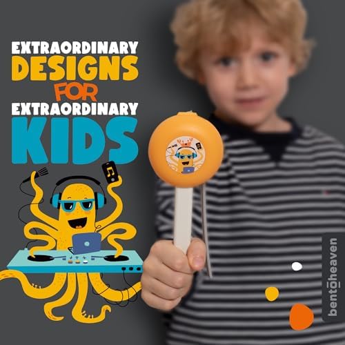Bentoheaven Kids Utensils Set with Case, Reusable Fork & Spoon, Octopus