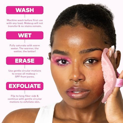 The Original MakeUp Eraser 7-Day Set, Erase All Makeup with Just Water, Including Waterproof Mascara, Eyeliner, Foundation, Lipstick, Sunscreen, and More! Cheeky Neutrals, 7ct.