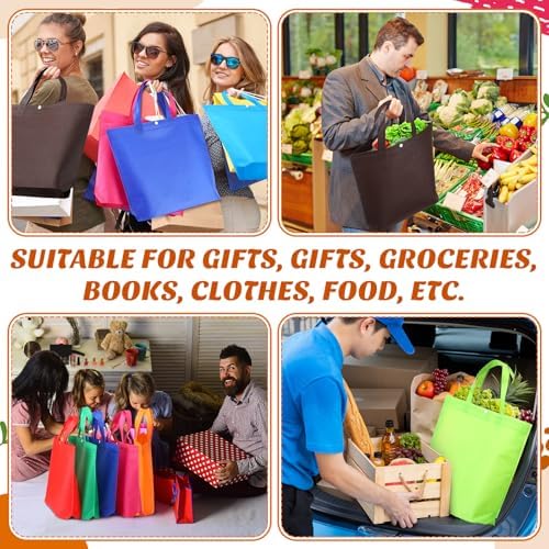Paterr 100 Pcs Reusable Shopping Bags Bulk