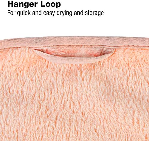 Eurow Reusable Makeup Remover Cloths, Soft Microfiber Face Towels for All Skin Types, Chemical-Free, Protective, Machine Washable, Gentle & Effective Facial Cleansing, 8"x16", Coral, 2-Pack