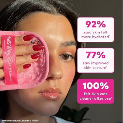 The Original MakeUp Eraser 7-Day Set, Erase All Makeup with Just Water, Including Waterproof Mascara, Eyeliner, Foundation, Lipstick, Sunscreen, and More! Hello Kitty Cutie Pie, 7ct.