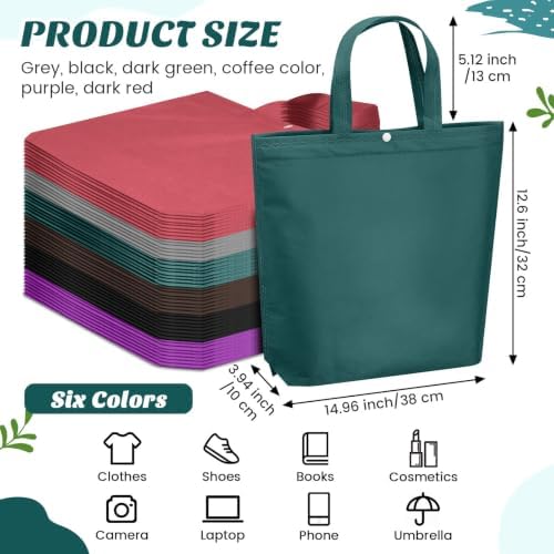 Paterr 100 Pcs Reusable Shopping Bags Bulk