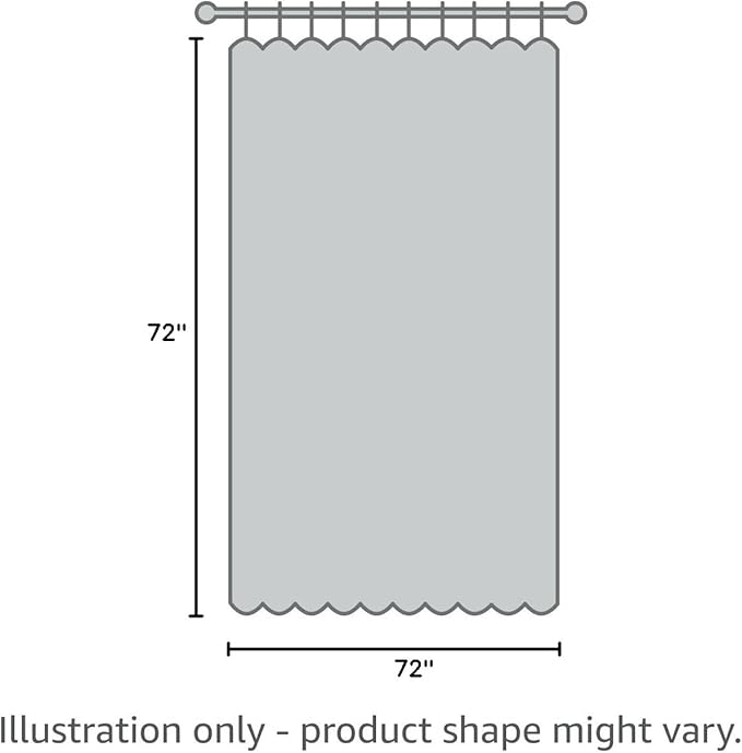 N&Y HOME Fabric Shower Curtain or Liner with Magnets - Hotel Quality Red Shower Curtain for Bathroom, Machine Washable, Water Repellent - Red, 72x72