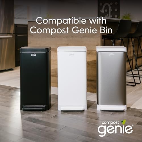 Compost Genie 3.6 Gallon Compostable Bags, 40 Count, Sturdy for Food Waste, Compatible with Kitchen Compost Genie Bins, ASTM D6400 Certified (Pack of 10)