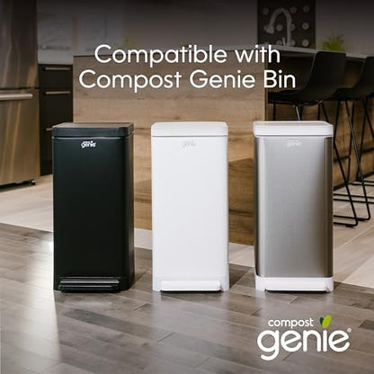 Compost Genie 3.6 Gallon Compostable Bags, 40 Count, Sturdy for Food Waste, Compatible with Kitchen Compost Genie Bins, ASTM D6400 Certified (Pack of 10)
