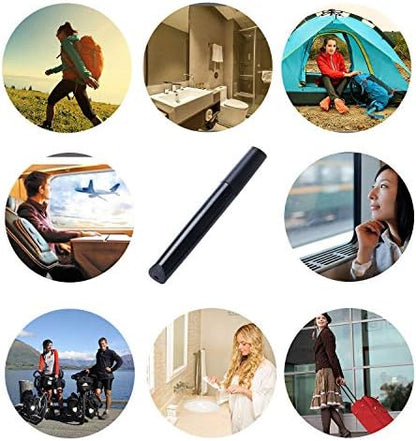 Toothbrush Travel Case, Plastic Container Toothbrush Holder Brushes Box Breathable Design with Air Hole More Toothbrush Tube Container for Home Daily Business Use (Black)