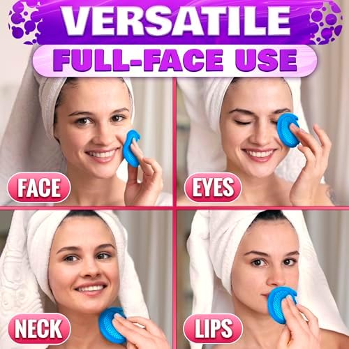 2 in 1 Face Scrub Pads, 3 Pcs Reusable Microfiber Facial Scrubber