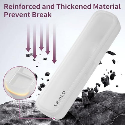 Travel Utensils with Case, Stainless Steel Portable Cutlery Set, Lunch Box Silverware for Work Camping Picnic, Reinforced Case with Snap-Lock Closure, Include Fork Spoon Knife Chopsticks, Silver