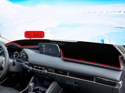 Beerte Black Car Dashboard Center Console Cover Fit for Mazda 3 Sedan&Hatchback 2019 2020 2021 Protector Sunshield Cover Dash Mat Pad (Flannel)