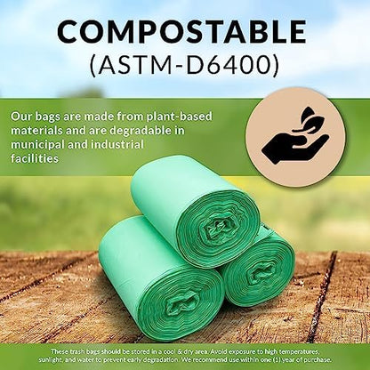 Reli. Compost Bags 3 Gallon (150 Count) | ASTM D6400 Certified