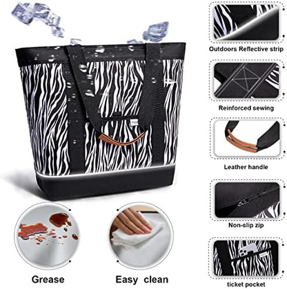 Insulated Cooler Bag Reusable Grocery Tote Bags Transport Large Lunch Box for Women