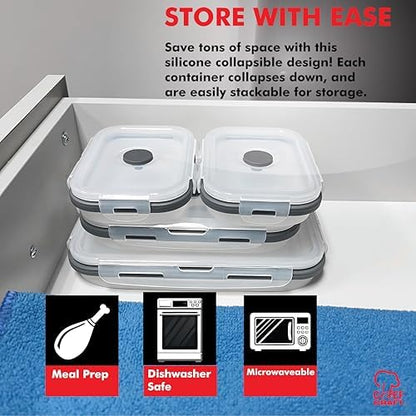 Collapsible Silicone Container Set 4 pc