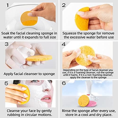 120-Count Compressed Facial sponges for Daily Facial Cleaning