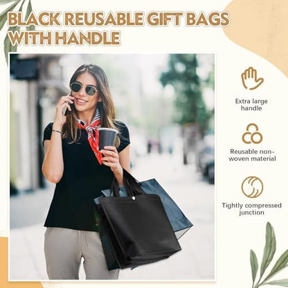 Paterr 100 Pcs Reusable Shopping Bags Bulk