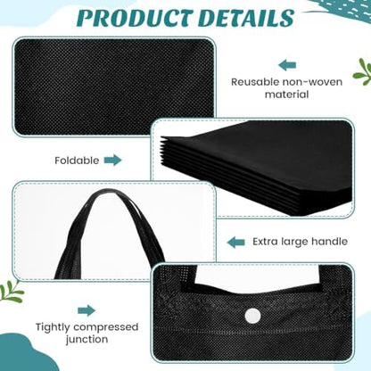 Paterr 100 Pcs Reusable Shopping Bags Bulk