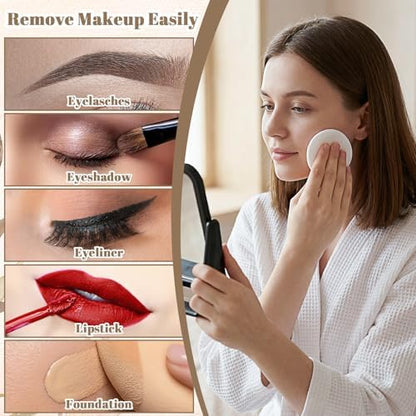 Grevosea 20 Pcs Reusable Cotton Rounds for Face, Makeup Remover Pads Reusable Cotton Face Pads with a Mesh Washable Laundry Bag for Makeup Removal Facial Cleansing Skincare Travel Essentials