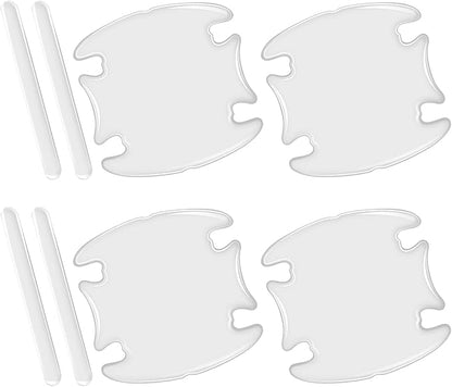 8PCS Car Door Handle Scratch Protector, Transparent Waterproof Anti-Scratche Car Door Handle Cup and Rear View Mirror Protector, Universal Doors Bowl Guard Sticker for Cars, SUVs, Trucks