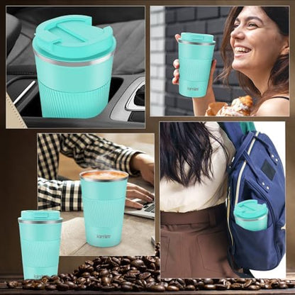 KETIEE Travel Mug 12oz: Vacuum Insulated Coffee Mug with Leakproof Lid