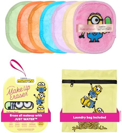 The Original MakeUp Eraser 7-Day Set, Erase All Makeup With Just Water, Including Waterproof Mascara, Eyeliner, Foundation, Lipstick, Sunscreen, and More! (Minions), 7ct.