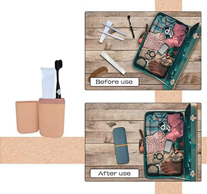 SietDESEO Travel Toothbrush Holder, Toothbrush Travel Case Portable Toothbrush Travel Container Travel Toothbrush & Toothpaste Holder for Camping School Business Trip Bathroom