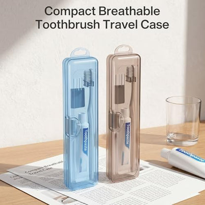 SynHHergyx 2 Pack Travel Toothbrush Holder Tooth Brush Case