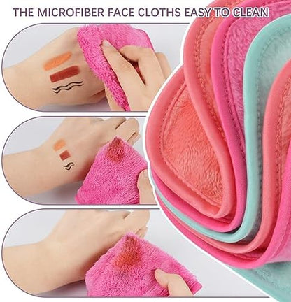 VIVOTE Microfiber Face Cloth Quick Drying Flannel Makeup Remover Pads 6pcs