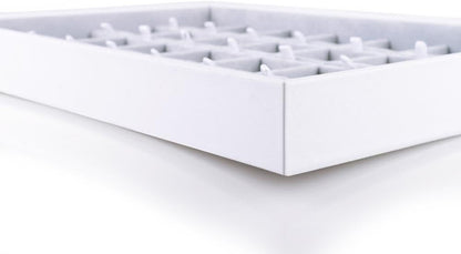 Oirlv Velvet Stackable Jewelry Tray 32 Grids Pendant Organizer Display Showcase Jewelry Storage Trays