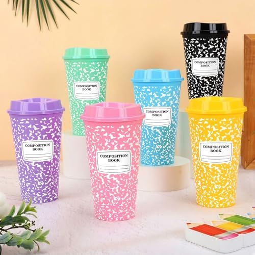 Whaline 12Pcs Teacher Appreciation Gifts Composition Notebook Coffee Cups