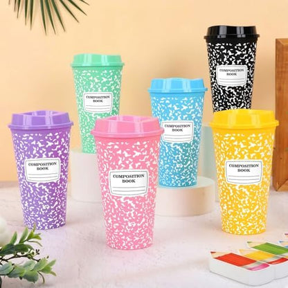 Whaline 12Pcs Teacher Appreciation Gifts Composition Notebook Coffee Cups