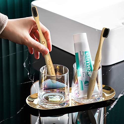 Virgin Forest Bamboo Toothbrushes 6pk, Charcoal Medium Soft BPA Free