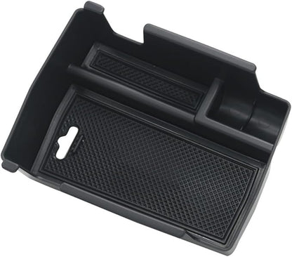 YOCTM Center Console Tray Armrest Secondary Glove Storage Box Compatible with Jeep Compass 2022 2023 2024 2025 Black Interior Accessories Center Console Organizer (Armrest Box)