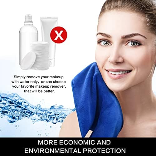 SINLAND Microfiber Facial Cloths Fast Drying Washcloth 12inch x 12inch (6pack, Blue)